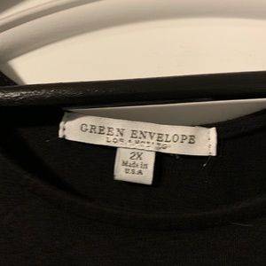 Green Envelope Tops - Cold shoulder top Green Envelope Tops - Cold shoulder top